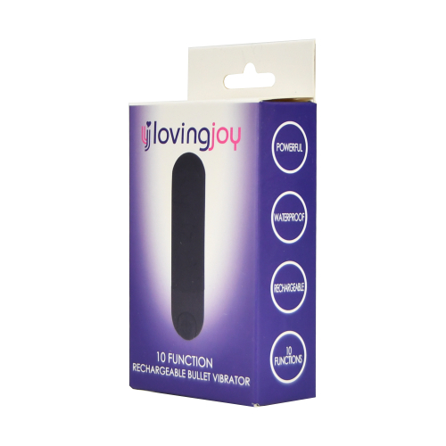 Loving Joy 10 Function Rechargeable Bullet Vibrator Black - Image 4