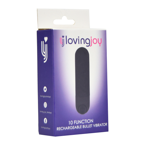 Loving Joy 10 Function Rechargeable Bullet Vibrator Black - Image 5